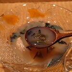 伯雲 - 鹿島の蛤と秋田の蓴菜の冷や麦