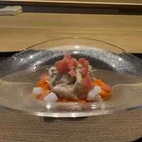 ひがしやま 司 - 毛蟹　焼いたパプリカ　西瓜