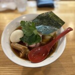 自家製麺 くろ松 - 同僚が頼んだ松特上中華そば醤油