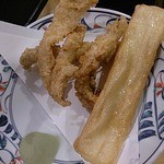 じょんならん - とり天、長天ちくわ天＠本格手打ちうどんじょんならん（2014年9月24日）