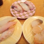 南房総 やまと寿司 おゆみ野店 - 地魚3貫　鮮魚3貫　活貝3貫