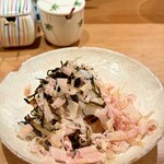 矮鶏 - （追加）焼蓮根　昆布の佃煮、鰹節