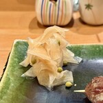 矮鶏 - 新生姜と花山椒