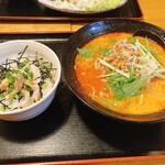 築地屋 - 担々麺＆ミニ叉焼丼