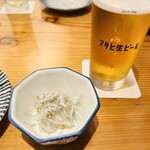 銀座道しるべ - 生ビールとお通し