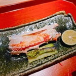 かにじぇんぬ 北のはなれ - 焼きタラバとアスパラ