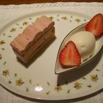 ふくの季 - 25回目苺のケーキ・ココナッツソルベ