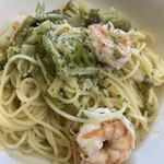 平野パン - エビとブロッコリーのアーリオオーリオ♪