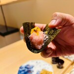 新宿 鮨 立花 - マグロの手巻き