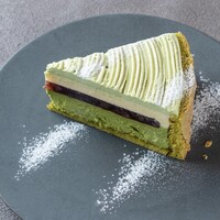 宇治抹茶と小豆のケーキ