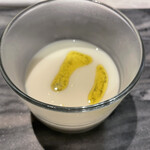 Harmonie 玄 - 豆乳のブランマンジェ、お塩をかけて食べます。