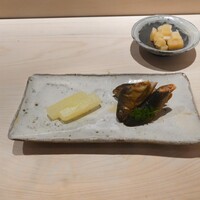 鮨 西崎 - 夕顔、若鮎有馬煮