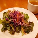 スマイルカフェ - セットのサラダ＆スープ
