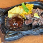 琉球ビーフ＆ビア - もとぶ牛ハンバーグとカットステーキ