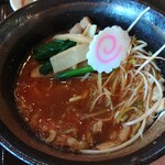 幸楽苑 - つけ汁に具材イン