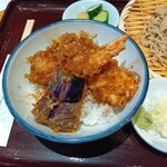 㐂道庵 - 天丼セット   1100円