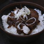 峠の蕎麦 - ドテ煮丼セット そば@税込780円＋ゲソ天＠税込210円