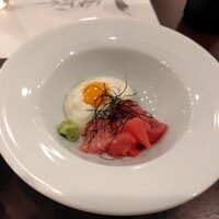 割烹 蒲焼 大沼 - まぐろ山かけ(新鮮でサッパリして暑い日の前菜にピッタリ)