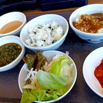 しゃぶ葉 - わかめごはん、カレー、野菜、キムチなど！