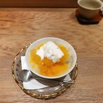 京味 もと井 - マンゴー　フェンネル寒天　塩ムース　かき氷