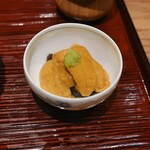 京味 もと井 - カシューナッツピンクグレープフルーツ、うに昆布の佃煮