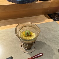 鮨shizuku 西天満 - とうもろこしの冷製茶碗蒸し