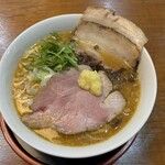 富川製麺所 - 「味噌スモークチャーシュー麺（平打麺）1,350円