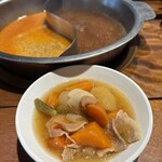 しゃぶしゃぶKINTAN 表参道店 - 前菜と出汁