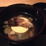 銀座 とよだ - 松茸と卵豆腐、スッポンのお吸い物