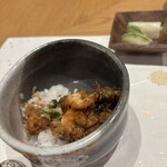 天ぷら むらやま - 半分食べた天丼