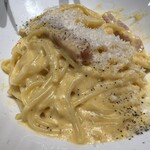 野毛っ子居酒屋 燻し家もっくん - 燻製のおつまみカルボナーラ