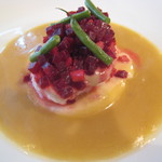 シック プッテートル - 北海道産タラのエチュベ？ ヴァン・ジョーヌのソース