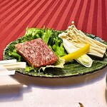 光雲閣 - 主菜「黒毛和牛の鉄板焼き」