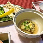 光雲閣 - 蓋物「茄子鶏つみれ巻き」