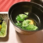 光雲閣 - 枝豆真丈のお吸い物＠あっぷ