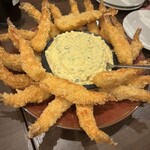 鉄板 上ちゃん - 海老フライとタルタルソース