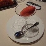 レストラン コートドール - ブラッドオレンジのソルベ