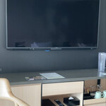 Café & Buffet UmiShima Dining - テレビが大きくてベッドの正面にあるので見やすかったです。壁が黒なので電気を消して見るとスクリーンのように迫力がありました。