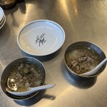 ジャンソーアタル - お通しの　おかゆ