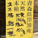 鮨 一 - マグロ産地