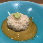 鮨 一 - アワビ肝ソースリゾット