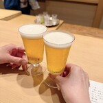 米増 - キンキンに冷えたグラスビールで乾杯✩.*˚
