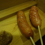 とん彩や - ウインナー串焼