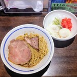 麺や 青雲志 - 限定　特製冷やしまぜそば梅味　(混ぜた後)