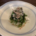 手打そば むらやま - 長芋のわさび菜