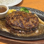ステーキ ハンバーグの店 いわたき - タワーハンバーグ２段　アップ