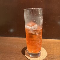 フィーコディンディア - 食前酒カンパリソーダ　少し飲んでます