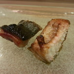 うを徳 - 児島湾の天然うなぎの素焼き。焼いているだけなのに柔らかくてすごいです！