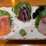 個室居酒屋 船橋酒房 - 刺し身三点盛り