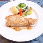 レストラン アクールジョア - <'14/09/20撮影>ランチ 1545円 のもち豚ロース肉のロースト ピクルス入りソース